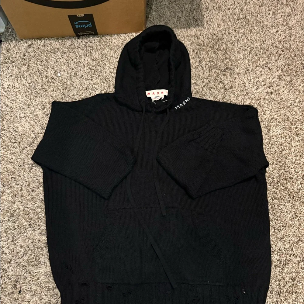 Marni Black Textured Hoodie - Picture 4 of 4